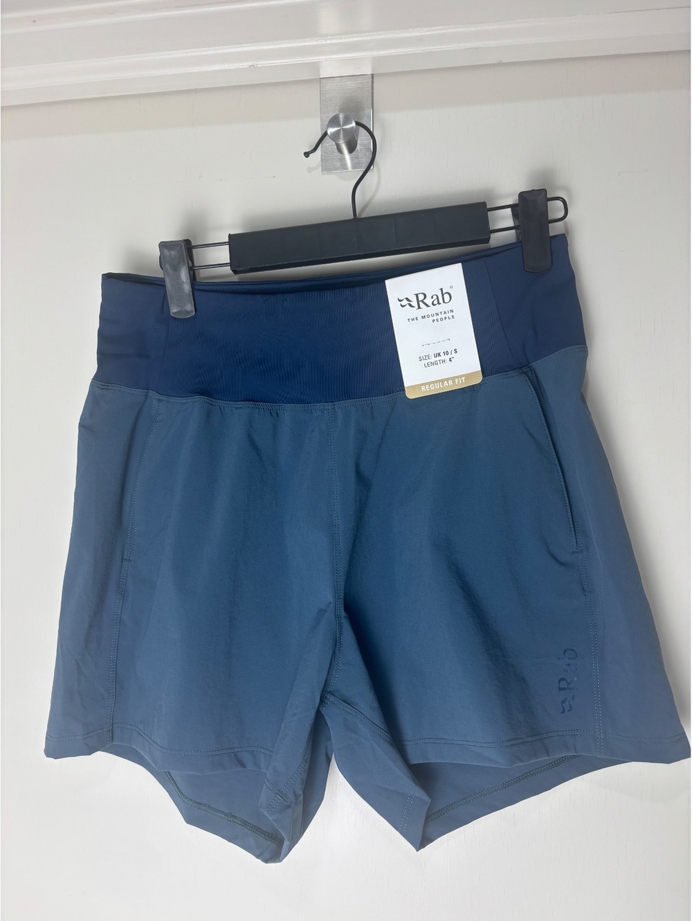 Rab Womens S Momentum Shorts Orion Blue 4” Hiking Running NWT